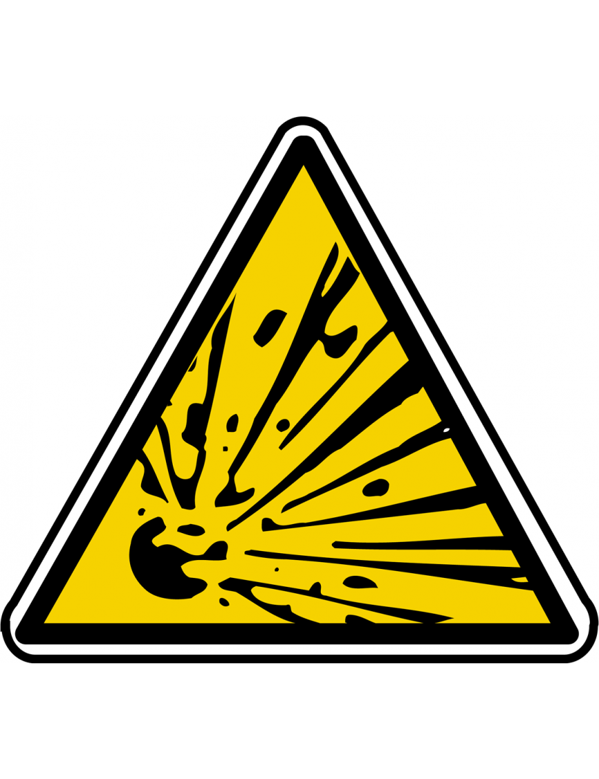 explosif triangle (15x13.5cm) - Sticker/autocollant explosif triangle (15x13.5cm) - Sticker/autocollant