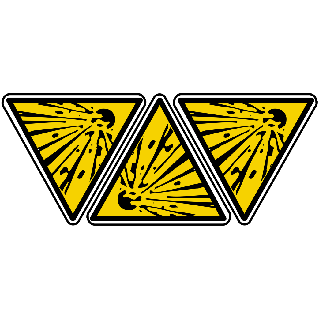 Explosif triangle  (10x9cm) - Sticker/autocollant
