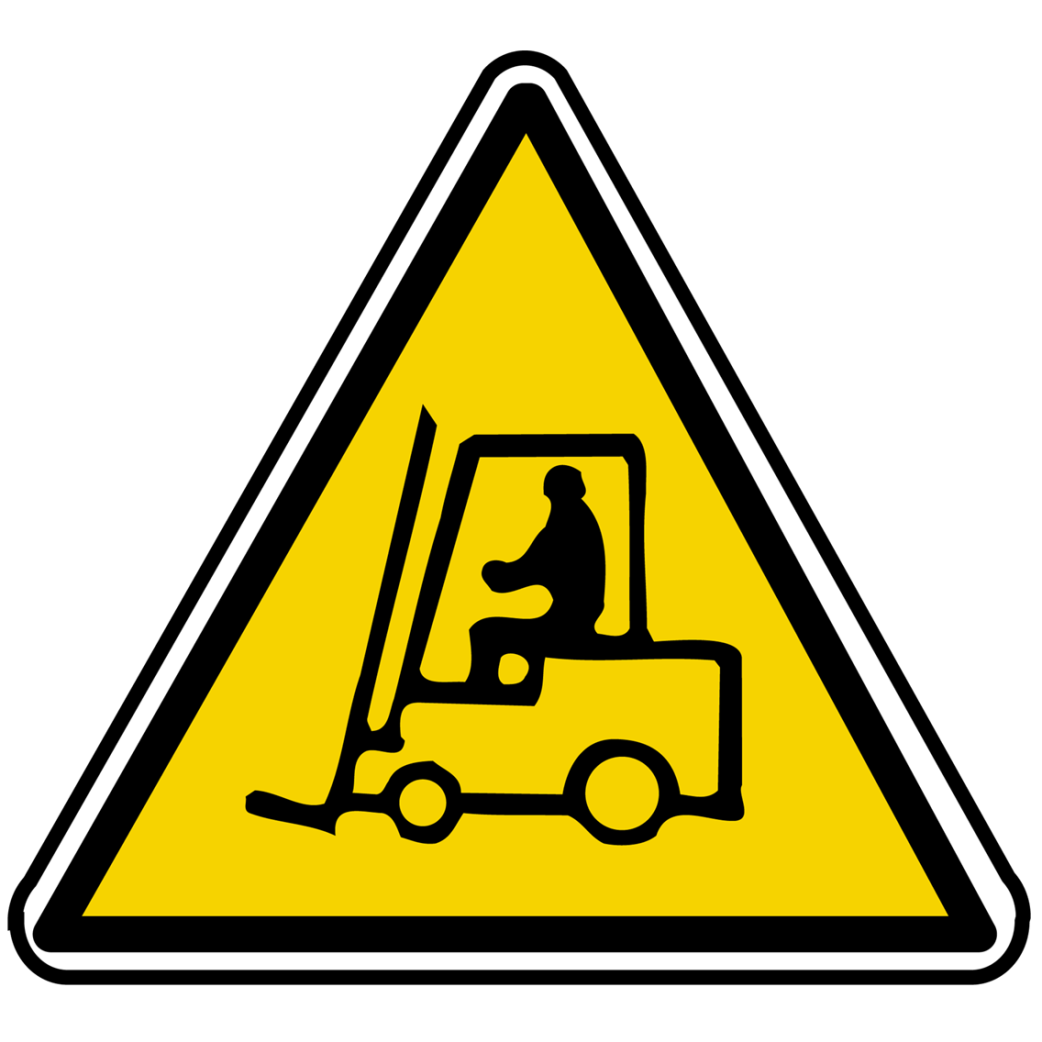 passage véhicules manutention (10x9cm) - Sticker/autocollant