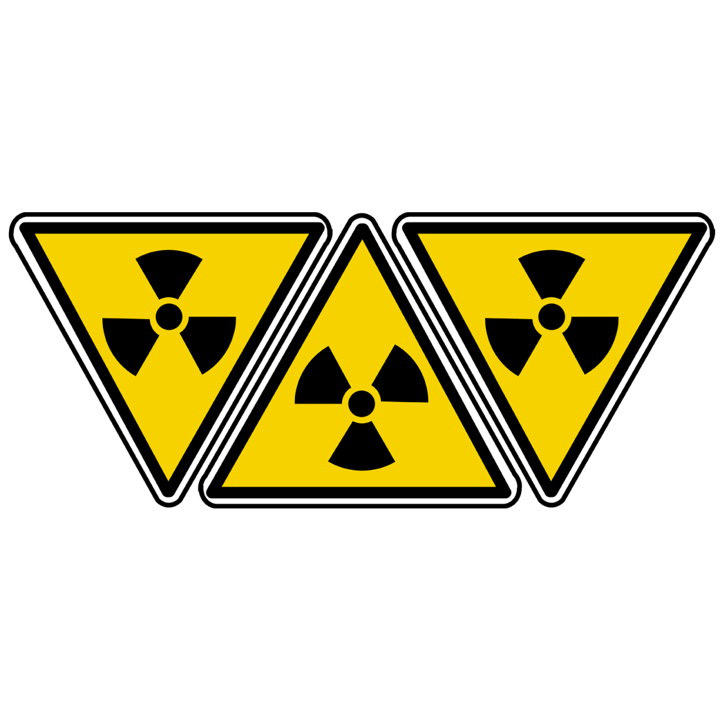 radiations ionisantes (3fois 5x4.5cm) - Sticker/autocollant