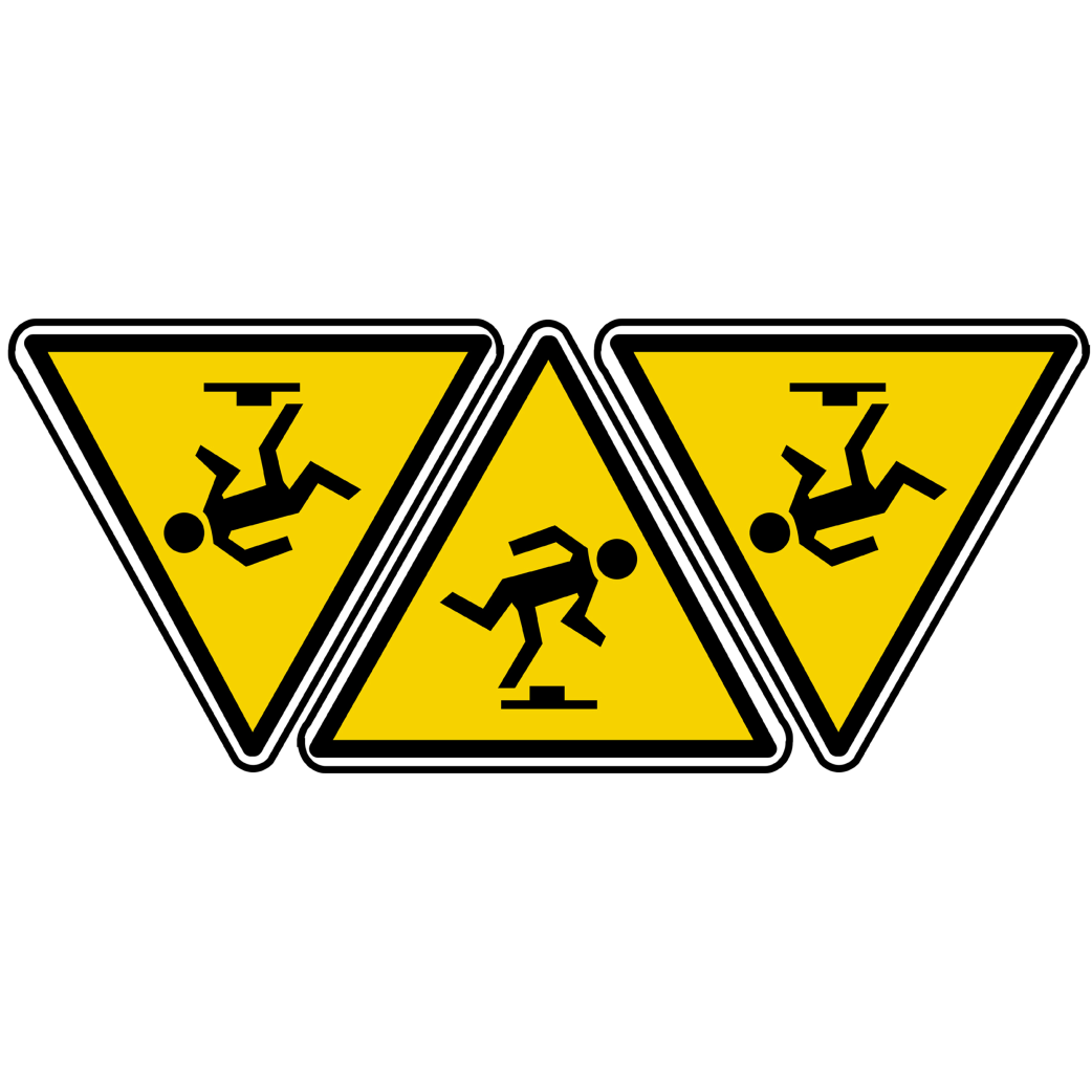 Trébuchement (3 fois 5x4.5cm) - Sticker/autocollant