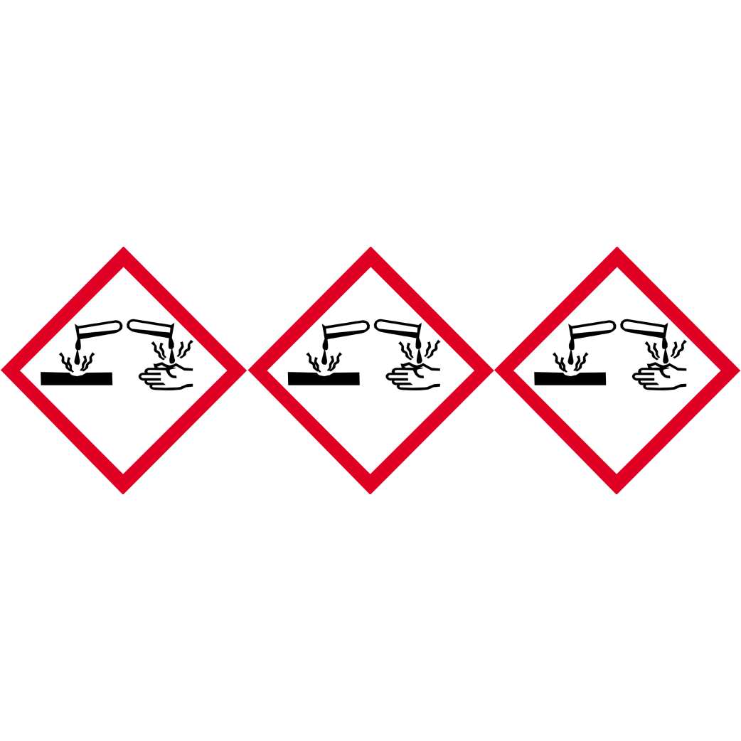produits corrosifs - 3 fois 5cm - Sticker/autocollant