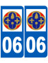 immatriculation 06 Alpes-Maritimes - Sticker/autocollant