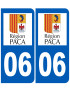 immatriculation 06 PACA - Sticker/autocollant