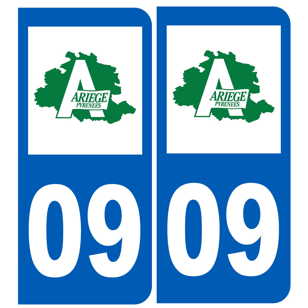 immatriculation 09 Ariège - Sticker/autocollant