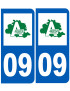 immatriculation 09 Ariège - Sticker/autocollant