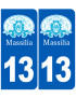 immatriculation 13 Marseille - Sticker/autocollant