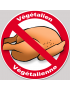 végétalien végétalienne viande interdit - 20cm - Sticker/autocollant