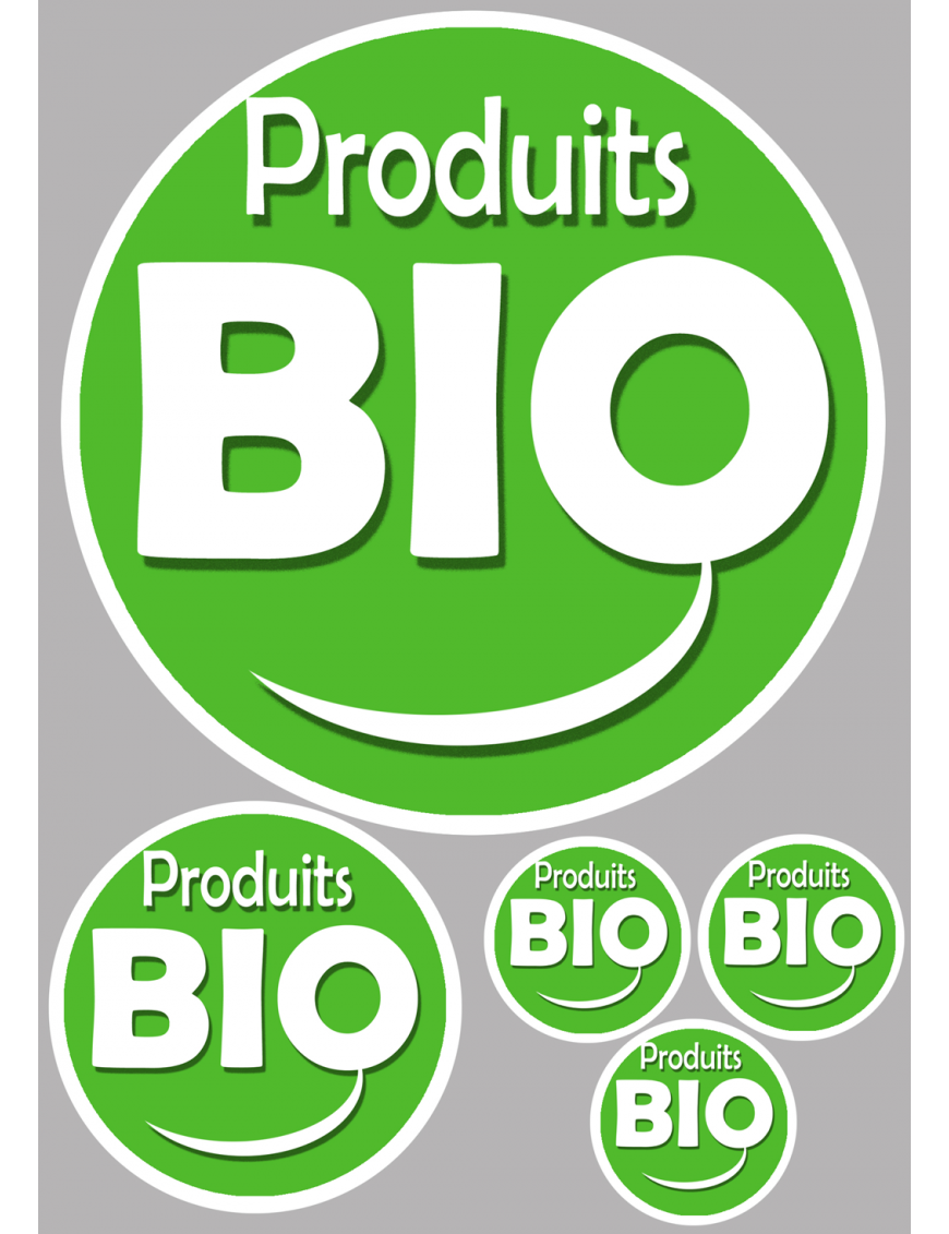 produit bio (3 fois 5cm) - Sticker / autocollant