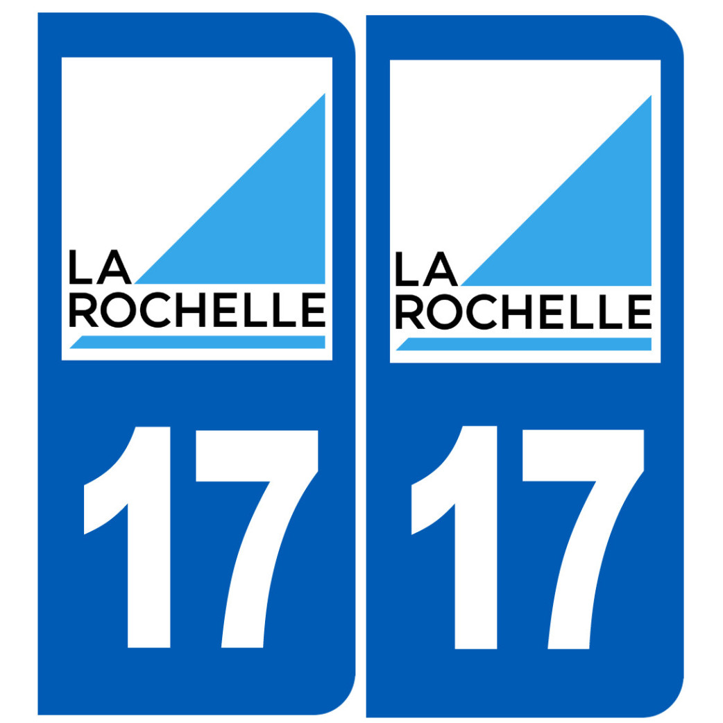 immatriculation 17 La Rochelle - Sticker/autocollant