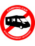 Stationnement interdit aux camping car - 20cm - Autocollant/Sticker
