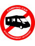 Stationnement interdit aux camping car - 20cm - Sticker/autocollant