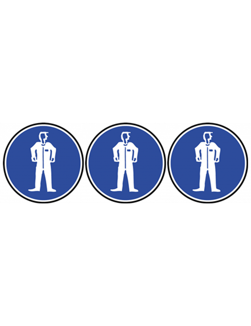 Protection corporelle obligatoire - 3fois 10cm - Sticker/autocollant Protection corporelle obligatoire - 3fois 10cm - Sticker/autocollant
