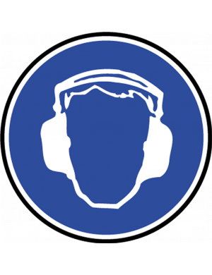 Protection ouie obligatoire - 10cm - Sticker/autocollant