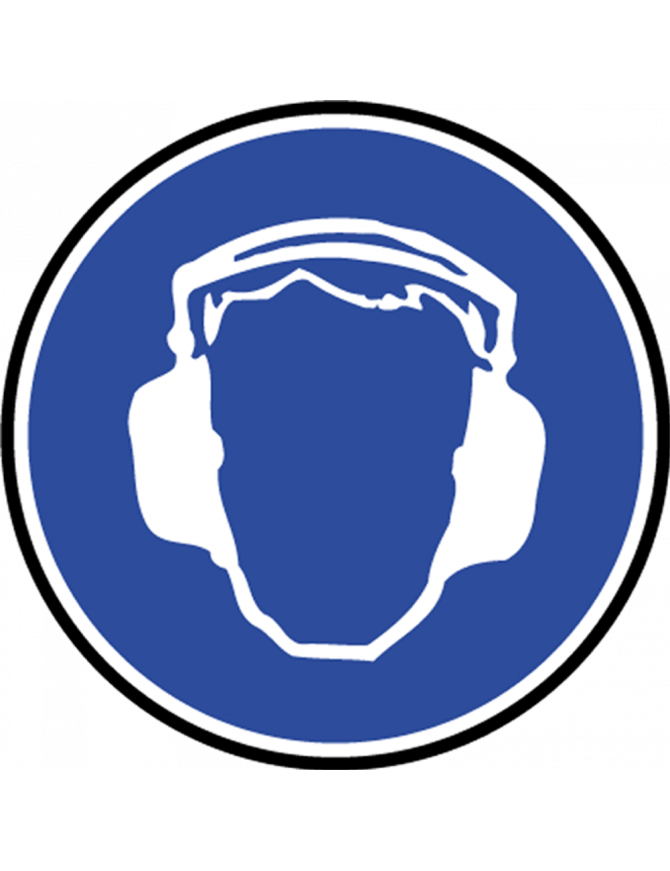 Protection ouie obligatoire - 10cm - Sticker/autocollant