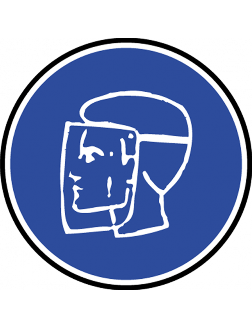 Protection visage obligatoire - 20cm - Sticker/autocollant Protection visage obligatoire - 20cm - Sticker/autocollant