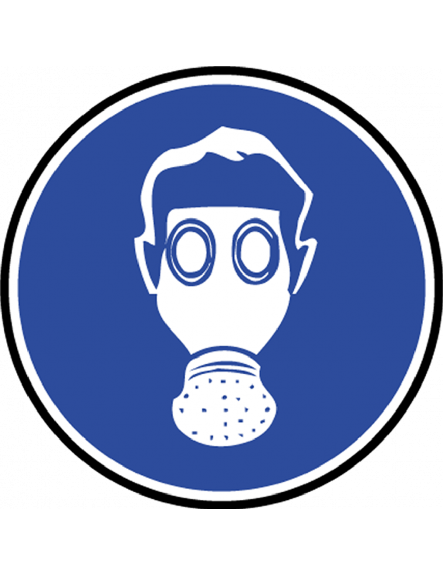 Protection voie respiratoire - 10cm - Sticker/autocollant Protection voie respiratoire - 10cm - Sticker/autocollant