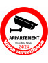 vidéo surveillance appartement - 20cm - Sticker/autocollant