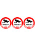 vidéo surveillance Immeuble - 3fois 5cm - Sticker/autocollant