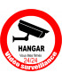 vidéo surveillance HANGAR - 15cm - Sticker/autocollant