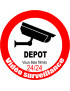 vidéo surveillance DEPOT - 15cm - Sticker/autocollant