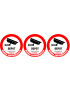 vidéo surveillance DEPOT - 3fois 5cm - Sticker/autocollant