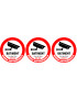 vidéo surveillance BATIMENT - 3fois 5cm - Sticker/autocollant