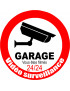 vidéo surveillance Garage - 20cm - Sticker/autocollant