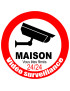 vidéo surveillance Maison - 20cm - Sticker/autocollant