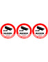 vidéo surveillance Maison - 3fois 5cm - Sticker/autocollant