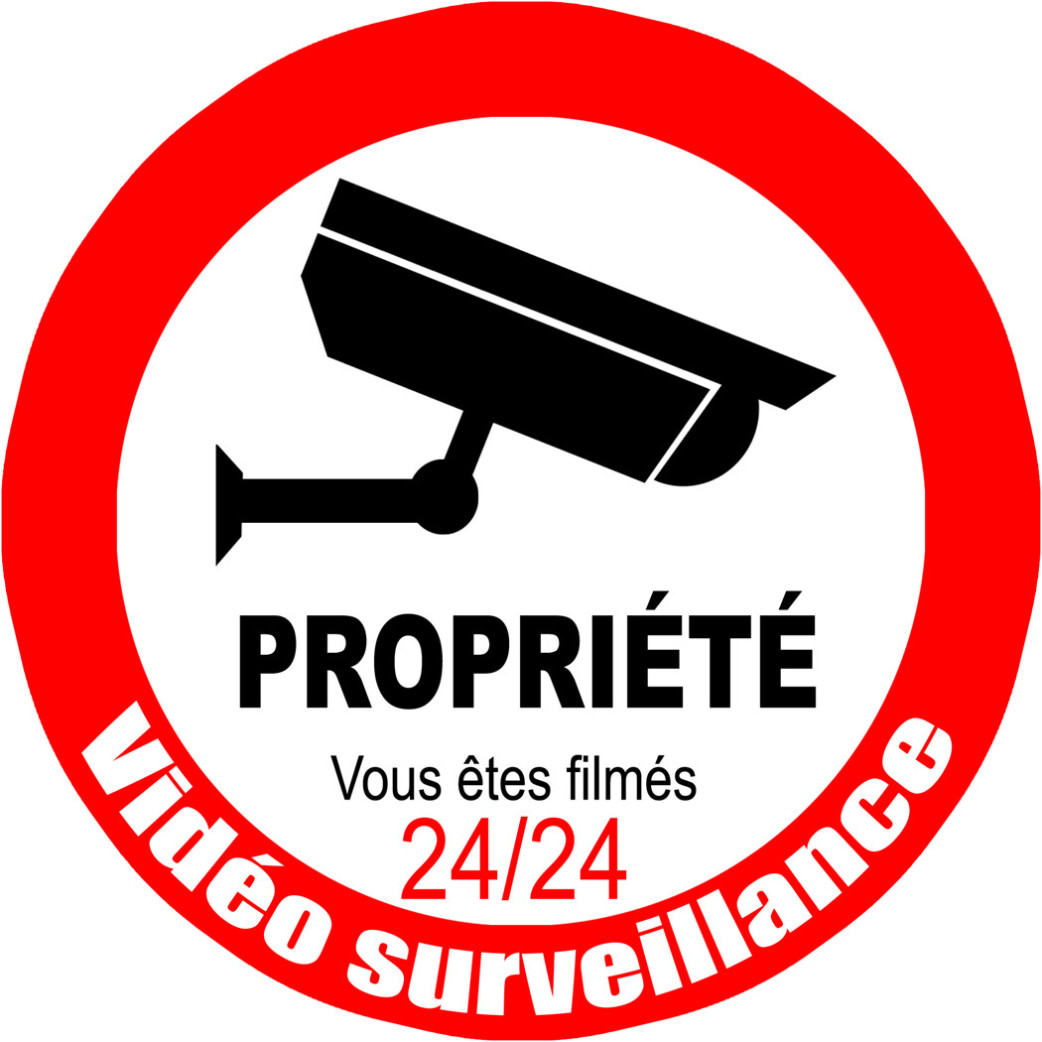 vidéo surveillance Propriété - 20cm - Sticker/autocollant
