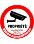 vidéo surveillance Propriété - 20cm - Sticker/autocollant