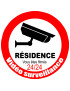 vidéo surveillance Résidence - 20cm - Sticker/autocollant