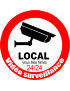 vidéo surveillance local - 20cm - Sticker/autocollant