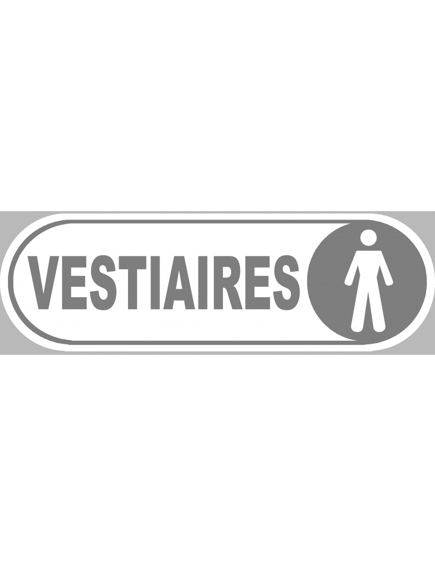 Vestiaires gars blanc - 20x6.6cm - Sticker/autocollant Vestiaires gars blanc - 20x6.6cm - Sticker/autocollant