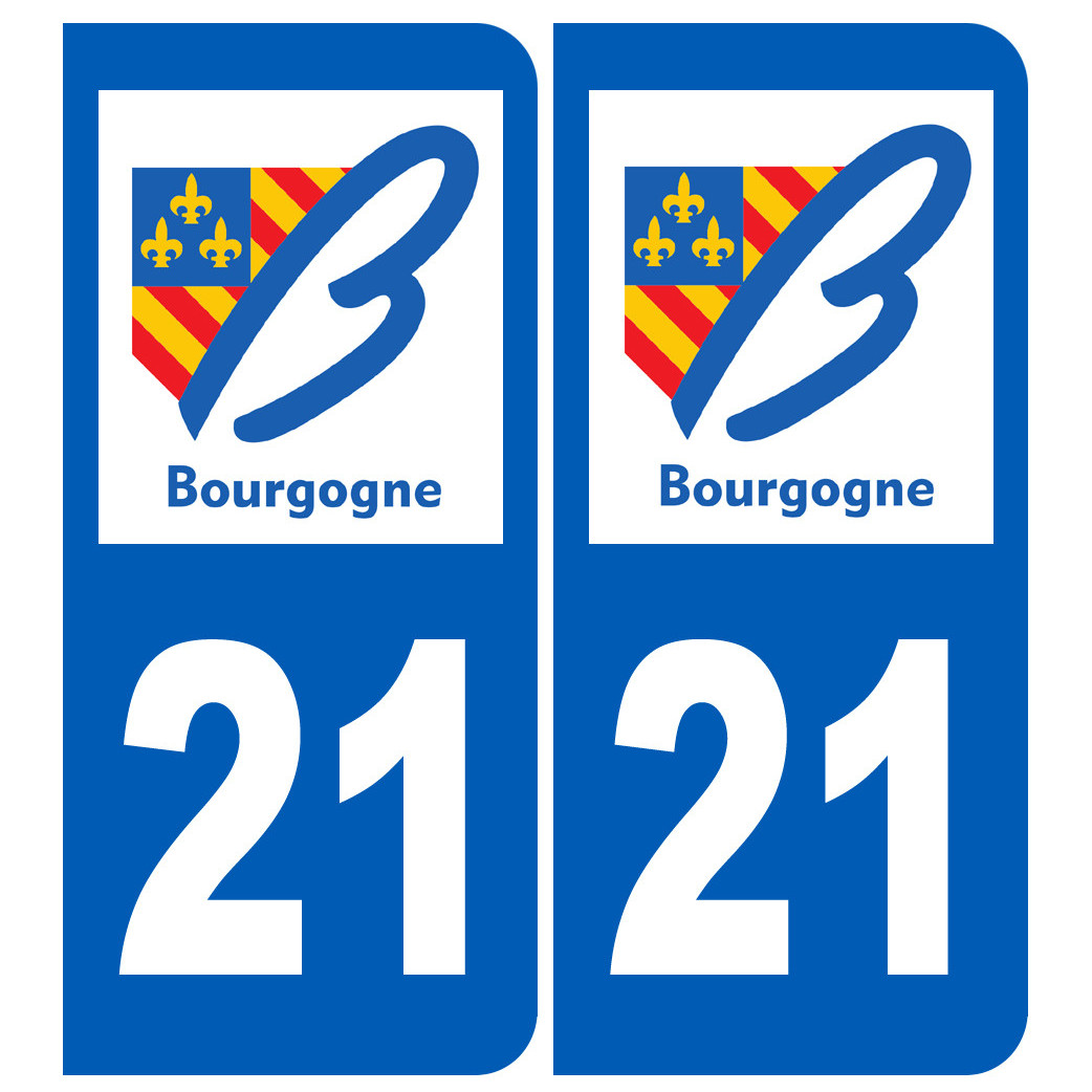immatriculation 21 Bourgogne - Sticker/autocollant