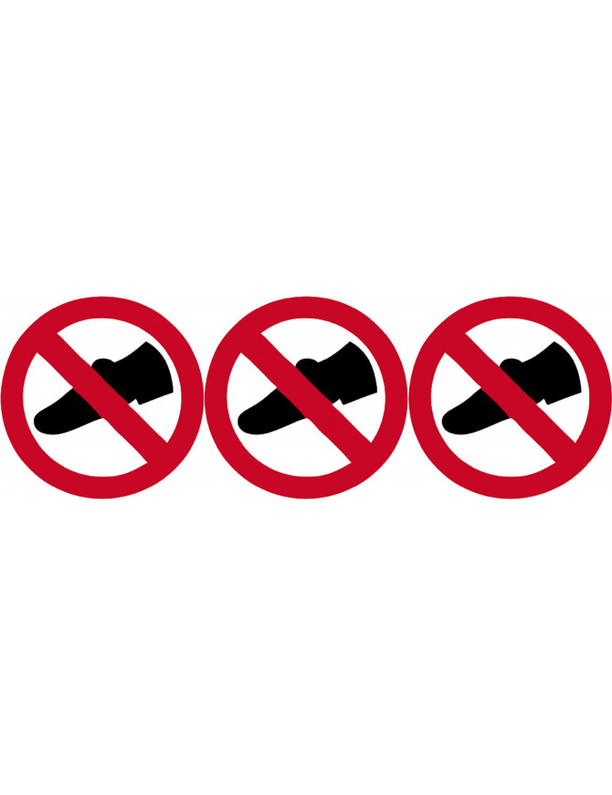 Chaussures interdites (3 fois 10cm) - Sticker/autocollant