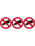 Chaussures interdites (3 fois 10cm) - Autocollant/Sticker