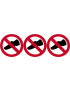 Chaussures interdites (3 fois 10cm) - Sticker/autocollant