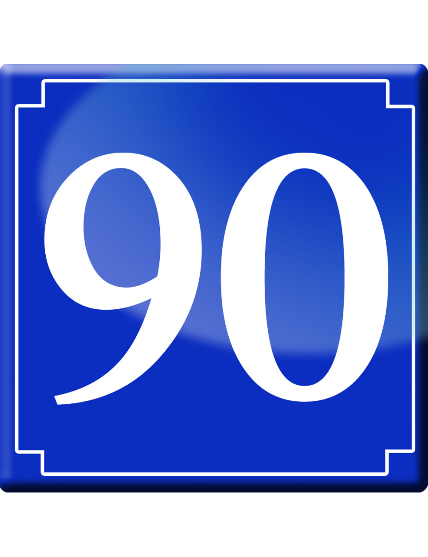 numéroderue90 - classique 10x10cm - Sticker/autocollant numéroderue90 - classique 10x10cm - Sticker/autocollant