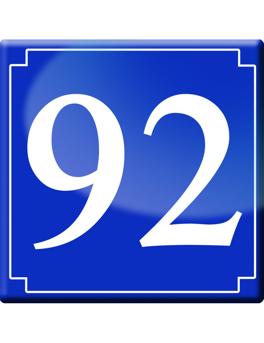 numéroderue92 - classique 10x10cm - Sticker/autocollant numéroderue92 - classique 10x10cm - Sticker/autocollant