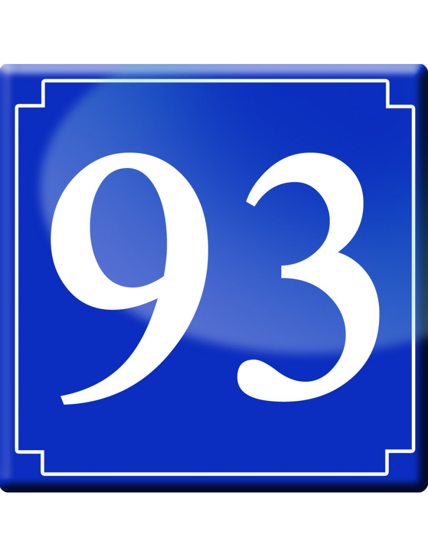 numéroderue93 - classique 10x10cm - Sticker/autocollant numéroderue93 - classique 10x10cm - Sticker/autocollant