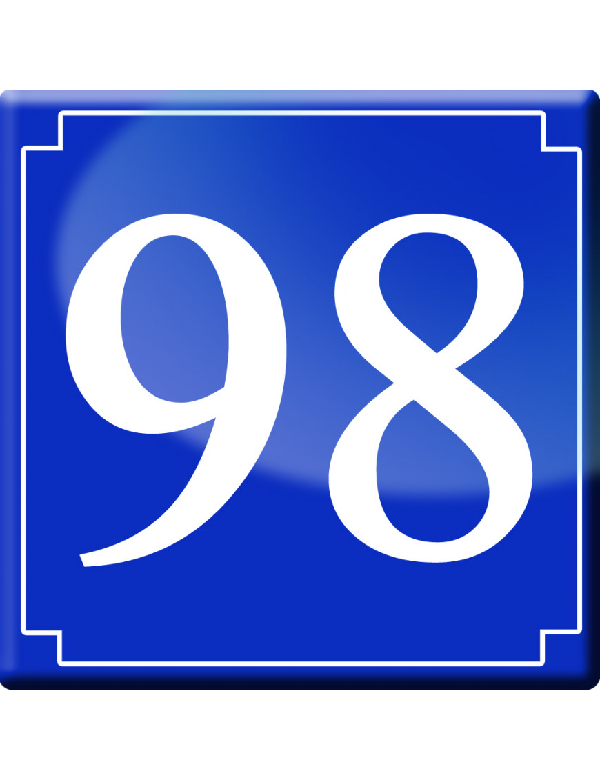 numéroderue98 - classique 10x10cm - Sticker/autocollant numéroderue98 - classique 10x10cm - Sticker/autocollant