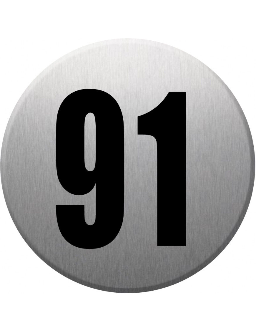 numéroderue91 - gris brossé 10x10cm - Sticker/autocollant numéroderue91 - gris brossé 10x10cm - Sticker/autocollant