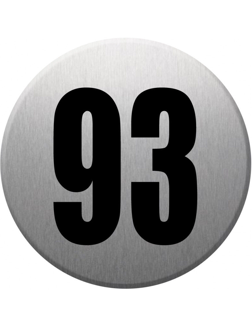 numéroderue93 - gris brossé 10x10cm - Sticker/autocollant numéroderue93 - gris brossé 10x10cm - Sticker/autocollant