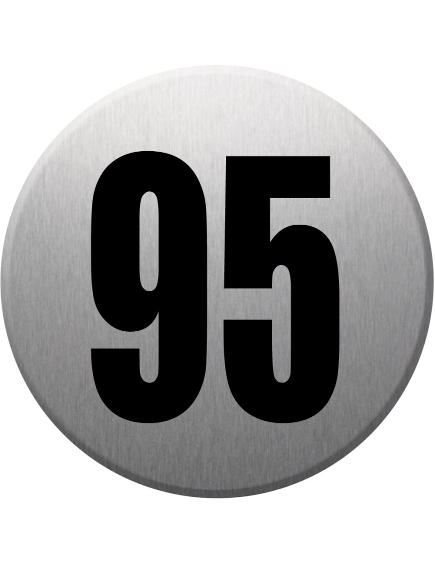 numéroderue95 - gris brossé 10x10cm - Sticker/autocollant numéroderue95 - gris brossé 10x10cm - Sticker/autocollant