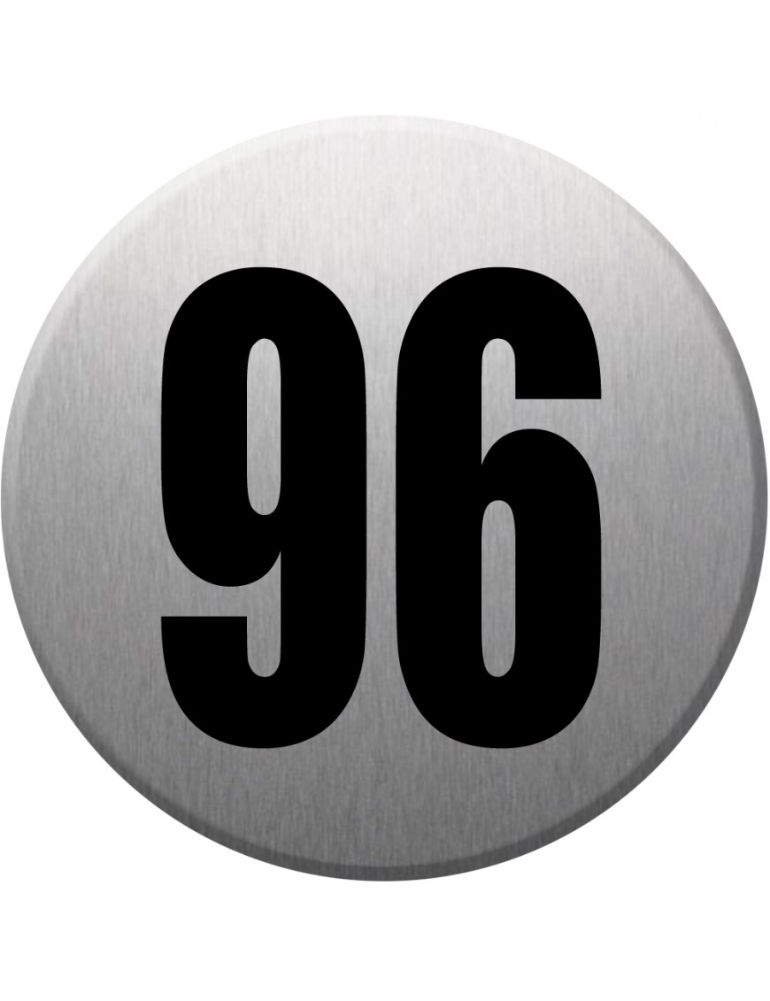 numéroderue96 - gris brossé 10x10cm - Sticker/autocollant numéroderue96 - gris brossé 10x10cm - Sticker/autocollant