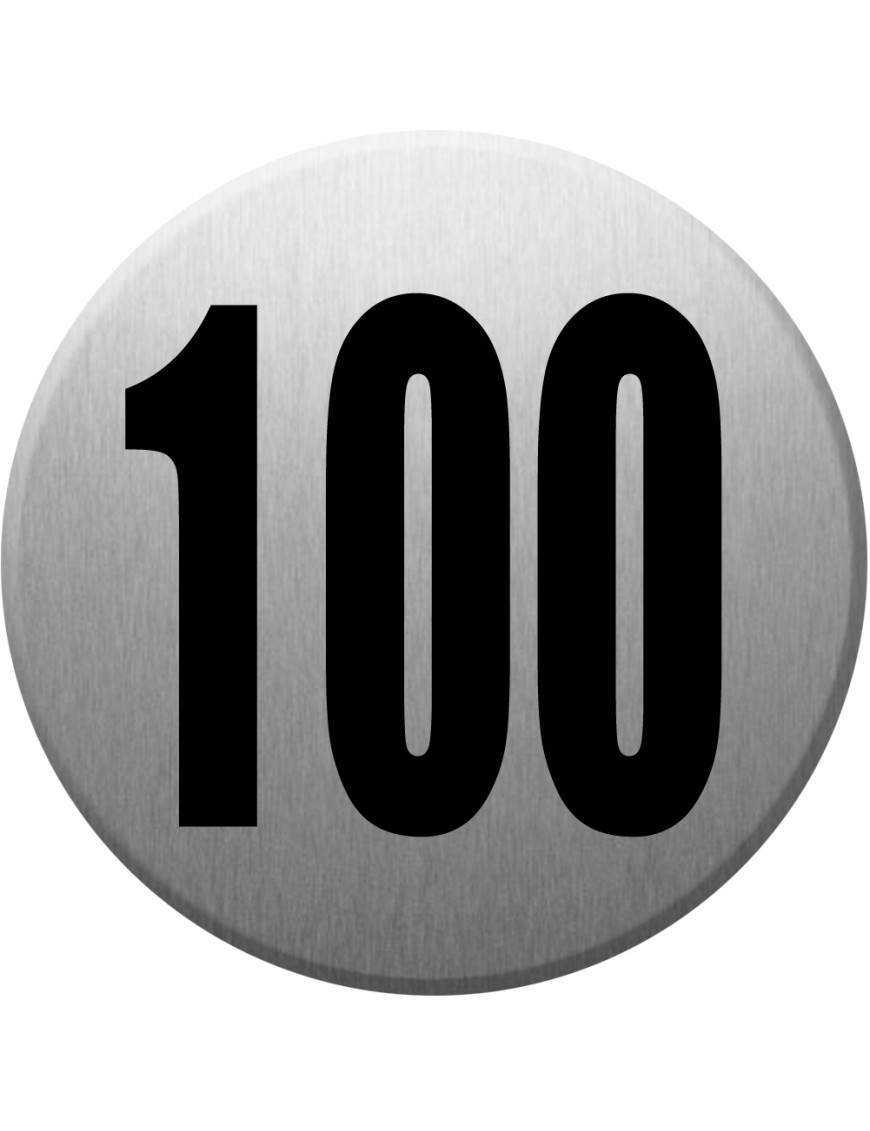 numéroderue100 - gris brossé 10x10cm - Sticker/autocollant numéroderue100 - gris brossé 10x10cm - Sticker/autocollant