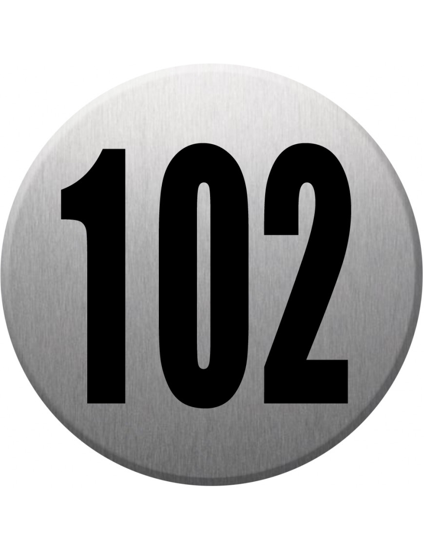numéroderue102 - gris brossé 10x10cm - Sticker/autocollant numéroderue102 - gris brossé 10x10cm - Sticker/autocollant