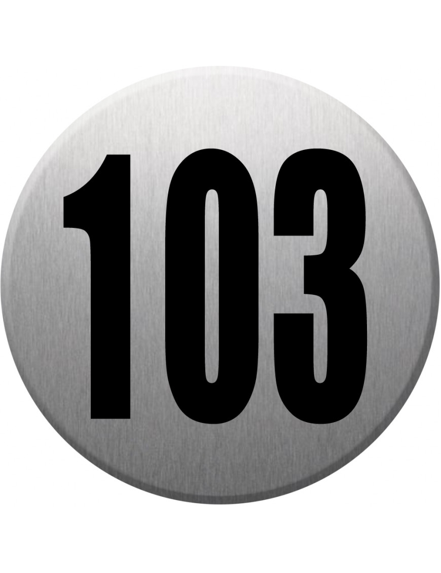 numéroderue103 - gris brossé 10x10cm - Sticker/autocollant numéroderue103 - gris brossé 10x10cm - Sticker/autocollant